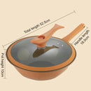 Titanium micro-pressure clay non-stick pan uncoated Clay wok Multifunctional flat bottom health pot Gas stove special iron pan