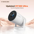 Magcubic HY300 Ultra Portable 4K Projector with Speaker Electronic Focus 300ANSI Outdoor Movie Android11 BT5.4 Camping Projector
